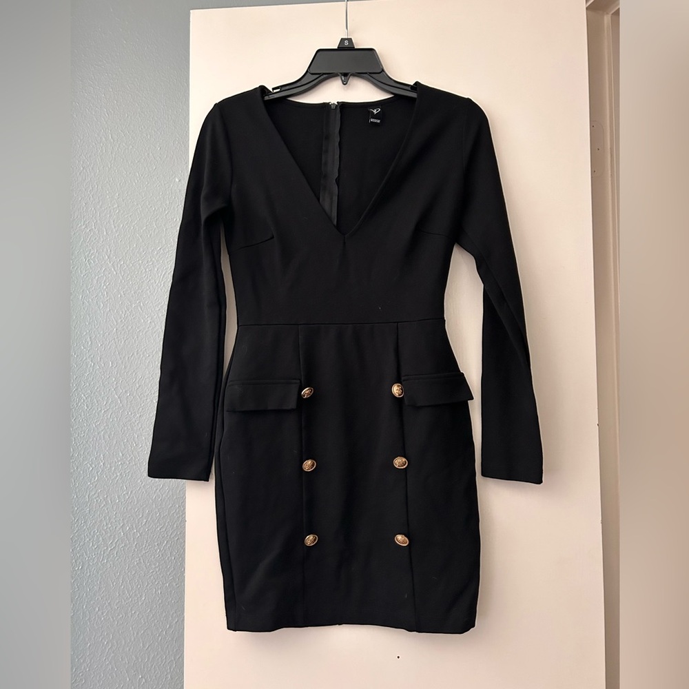 Windsor black long sleeve dress in size S
